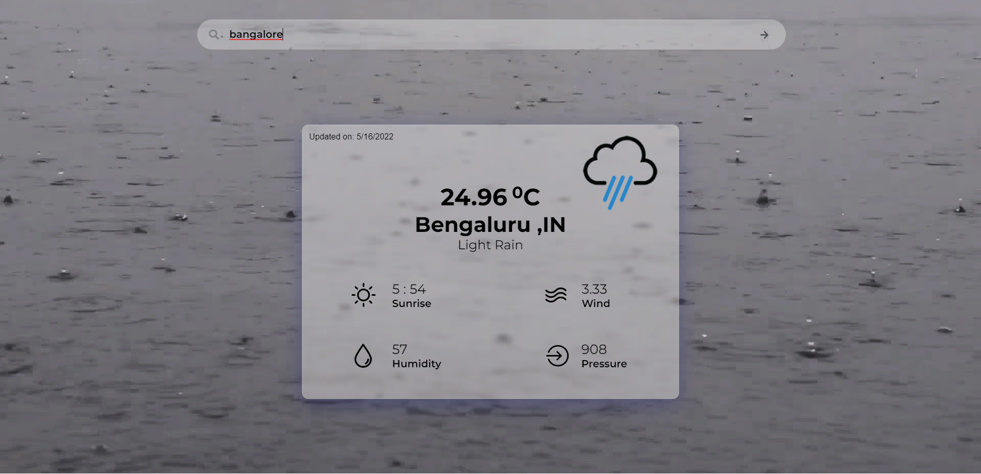 React weather app